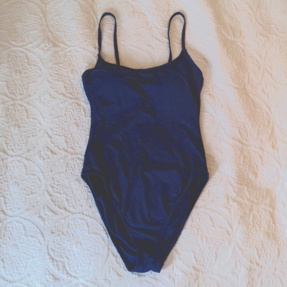Andie Swim Amalfi Long Torso One Piece Navy Small Tall ST